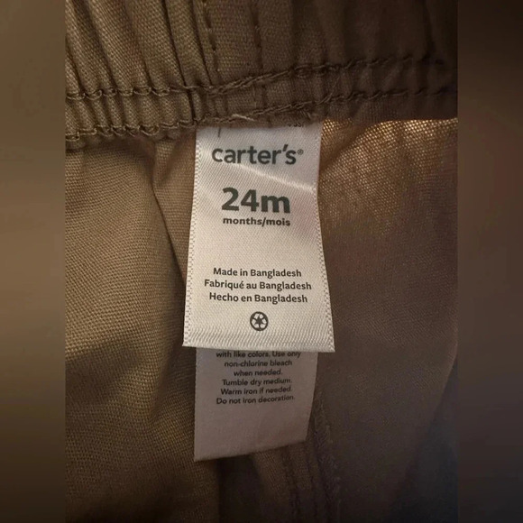 NWOT Carter's Boys 2 pc Flannel Plaid Button Top & Khaki Pant Set size 24m - Picture 9 of 9